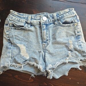 Ban-jara Trendy Light Blue Distressed Jean Shorts